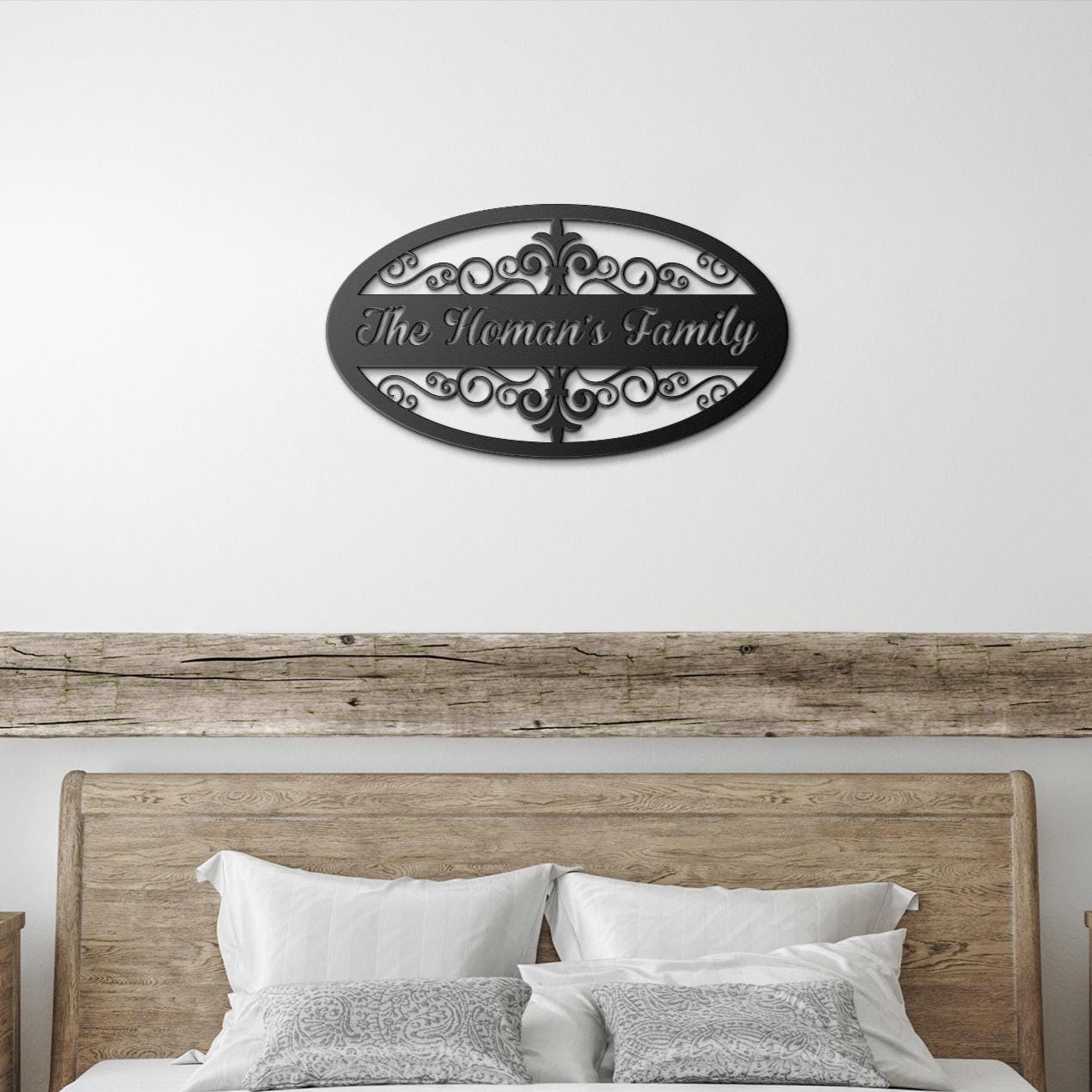 Custom Family Name Metal Sign: Housewarming Gift