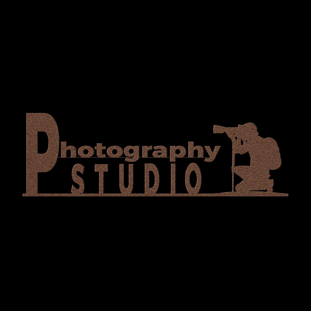 Custom Metal Business Logo Sign: Photographer Studio Decor