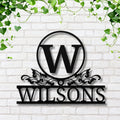 Custom Metal Sign - Personalized Name Plaque With Elegant Scrollwork Decor