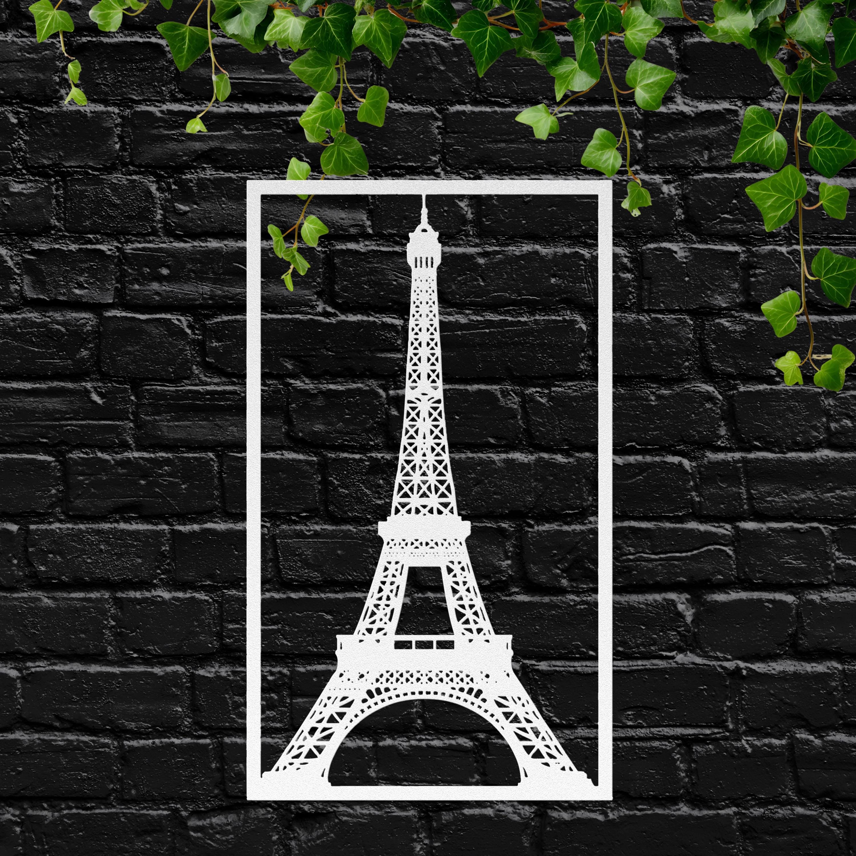 Eiffel Tower Wall Art - Paris Landmark Decor | Industrial Metal Silhouette Sign