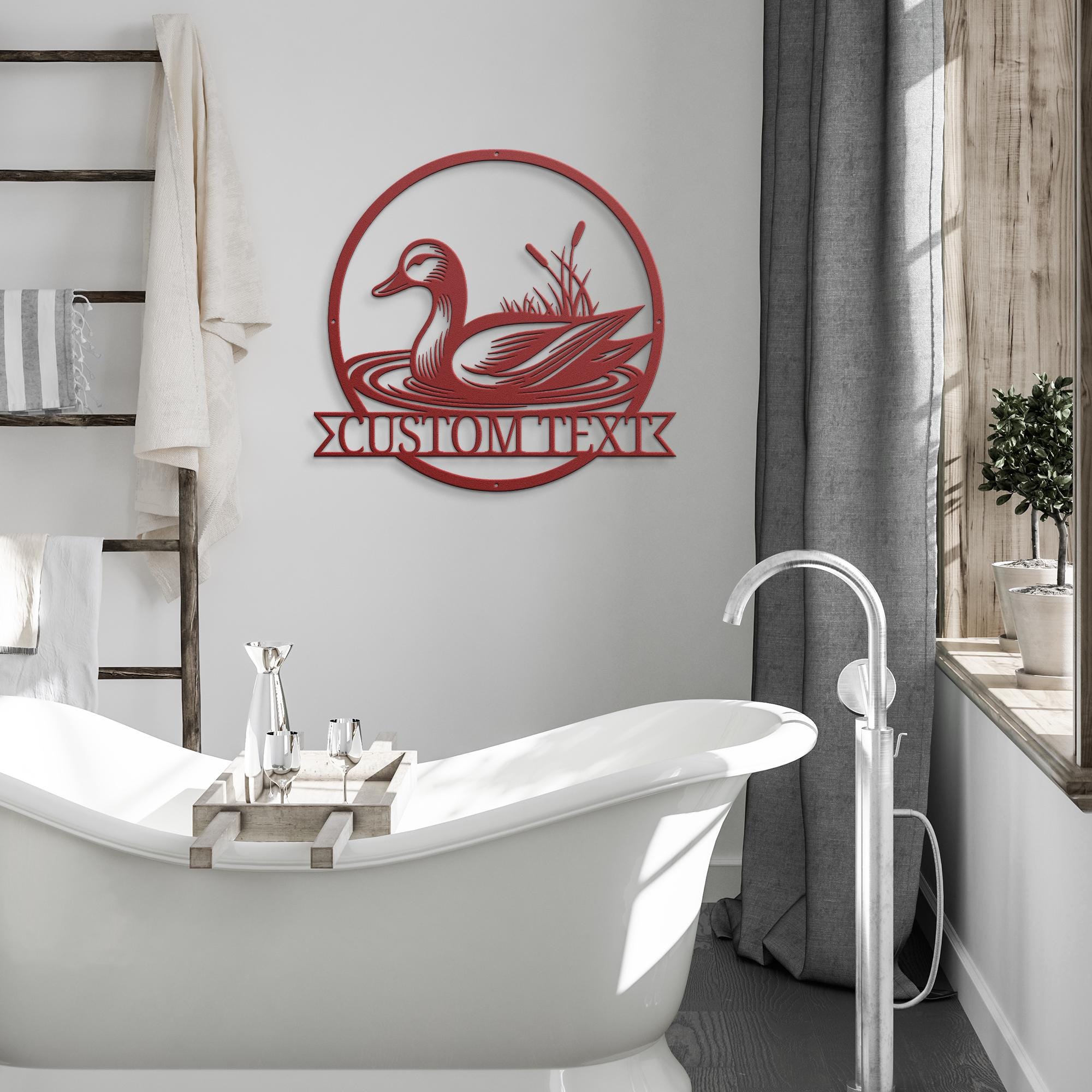 Personalized Duck Sign | Custom Metal Sign for Hunting Lodge & Rustic Lake House Gift