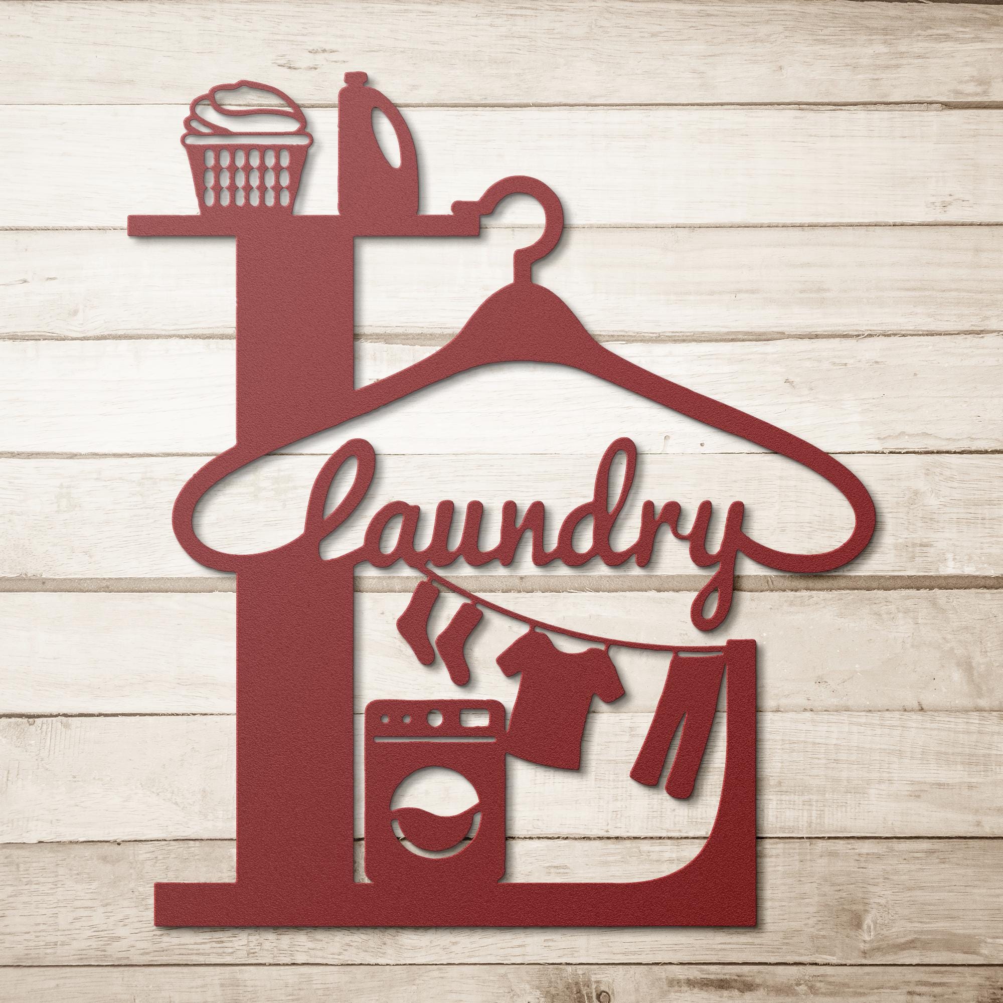 Laundry Room Metal Sign, Custom Utility Decor, Farmhouse Laundry Wall Art, Washing Room Gift