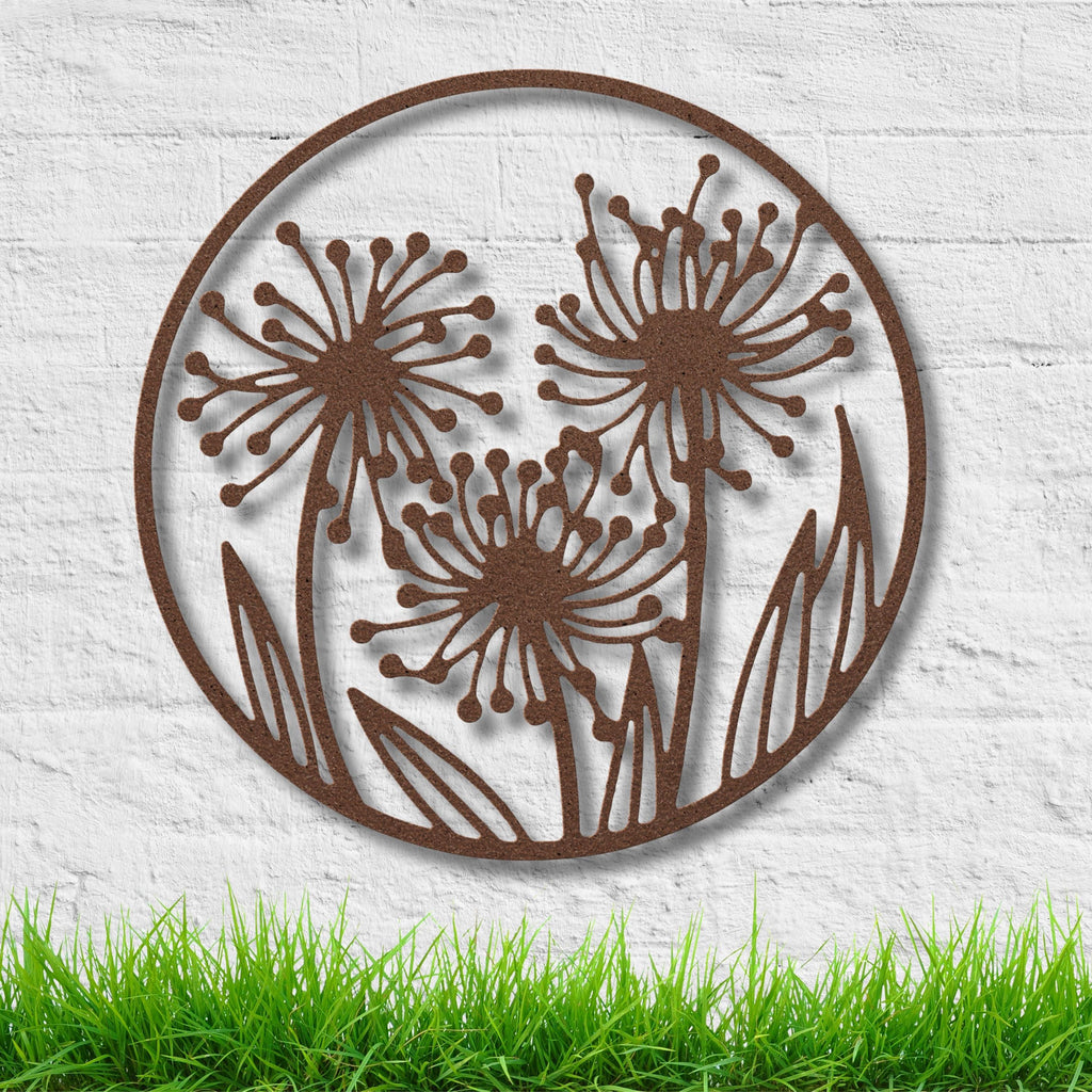 Dandelion Metal Wall Art | Nature Die Cut Sign | Make a Wish Decor | Wildflower Silhouette | Modern Farmhouse Spring Gift