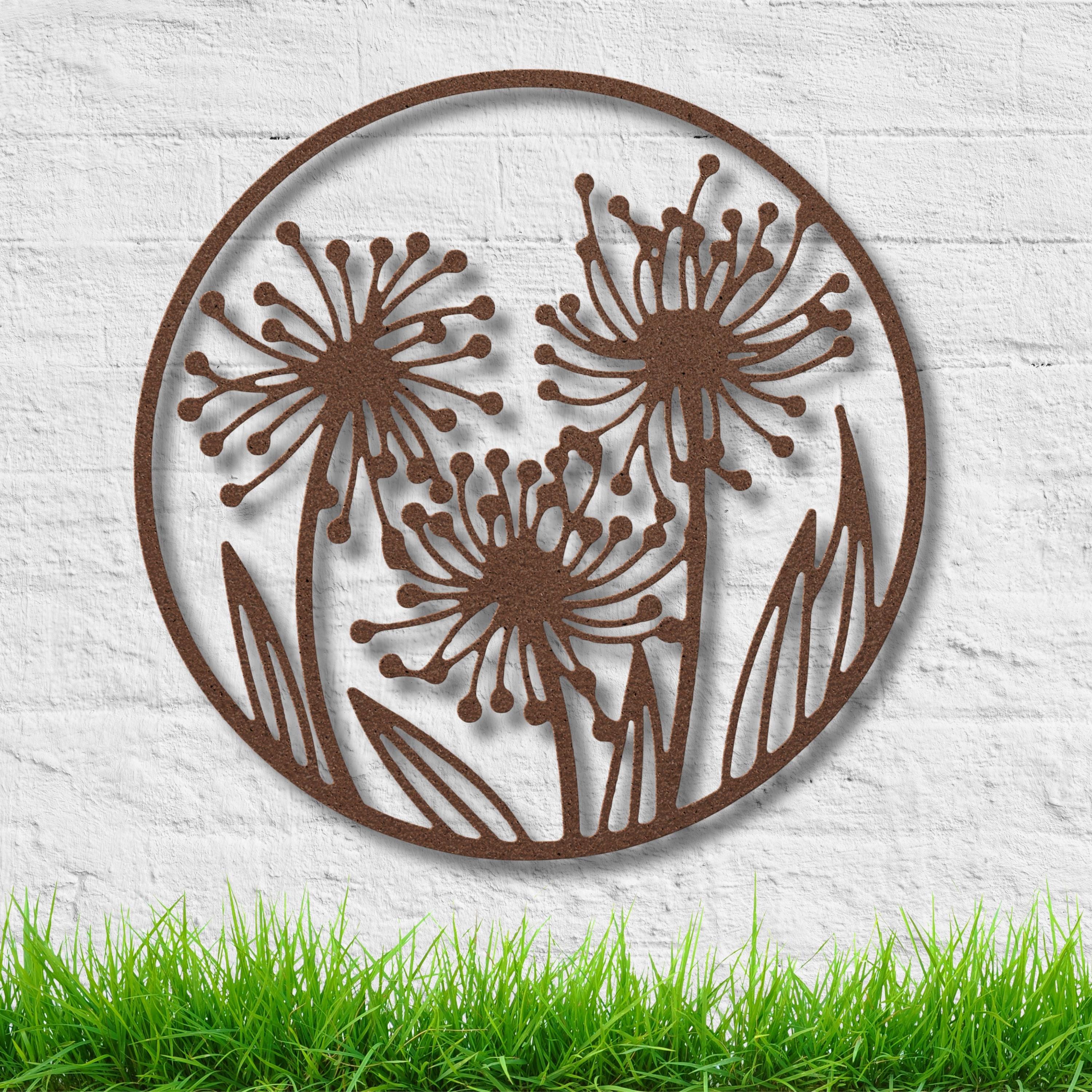 Dandelion Metal Wall Art | Nature Die Cut Sign | Make a Wish Decor | Wildflower Silhouette | Modern Farmhouse Spring Gift