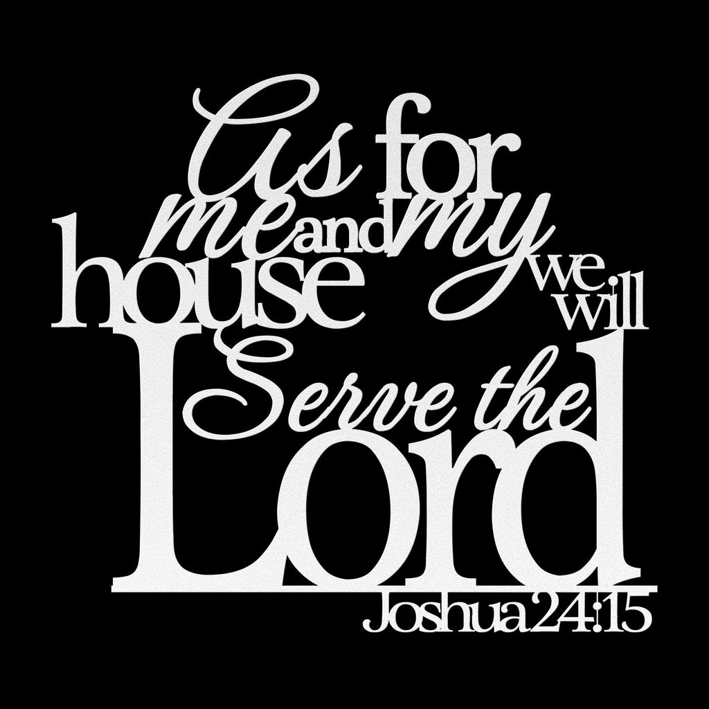 Joshua 24:15 Metal Bible Verse Sign, Christian Home Decor