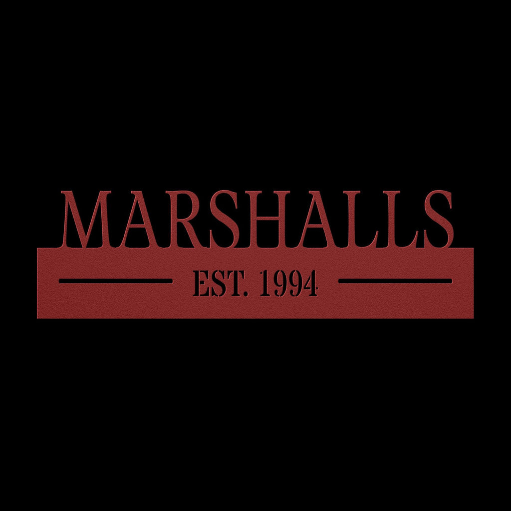 Personalized Metal Name Sign: Custom Steel Wall Art