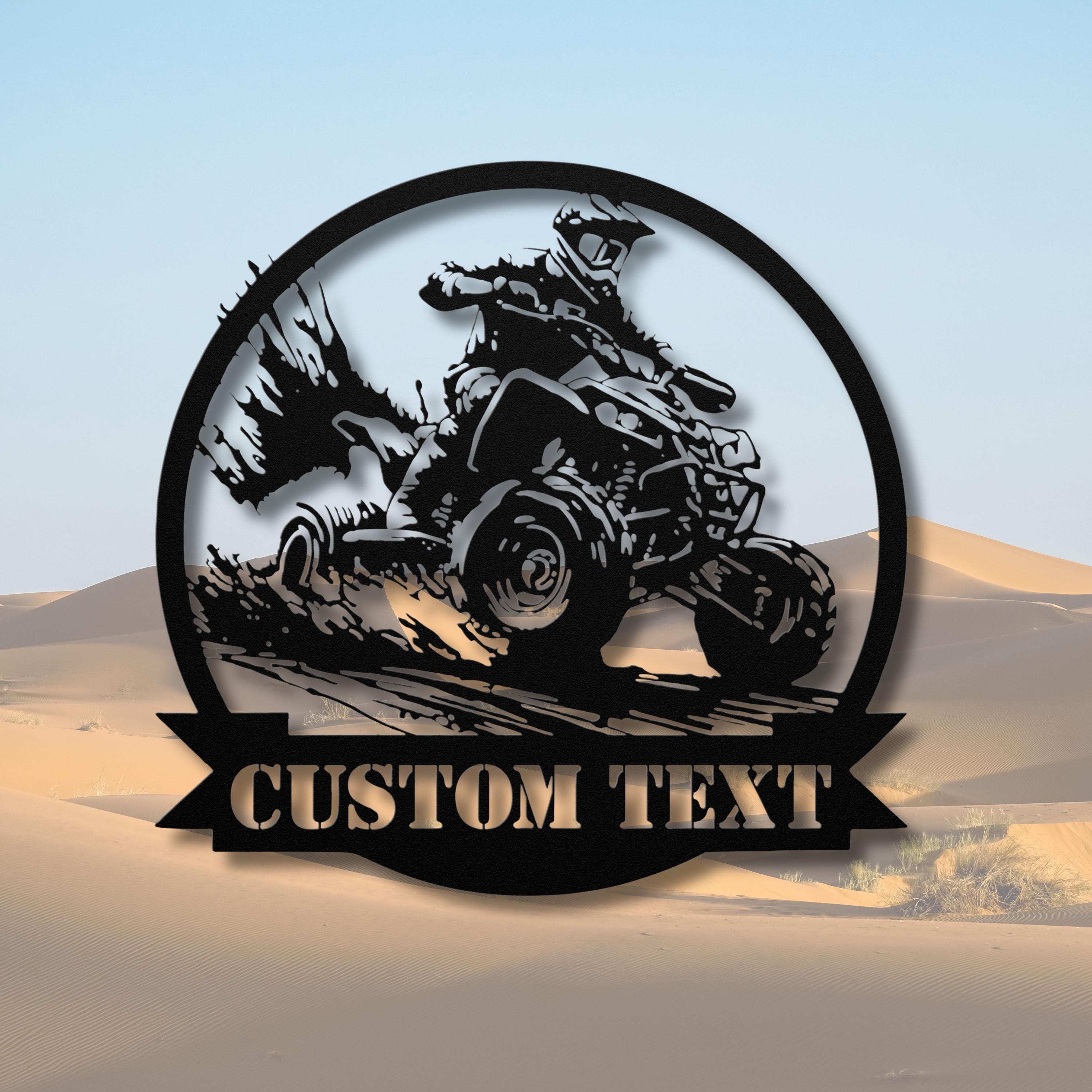 Personalized ATV Sign - Custom Motorsports Decor | Quad Rider Metal Wall Art