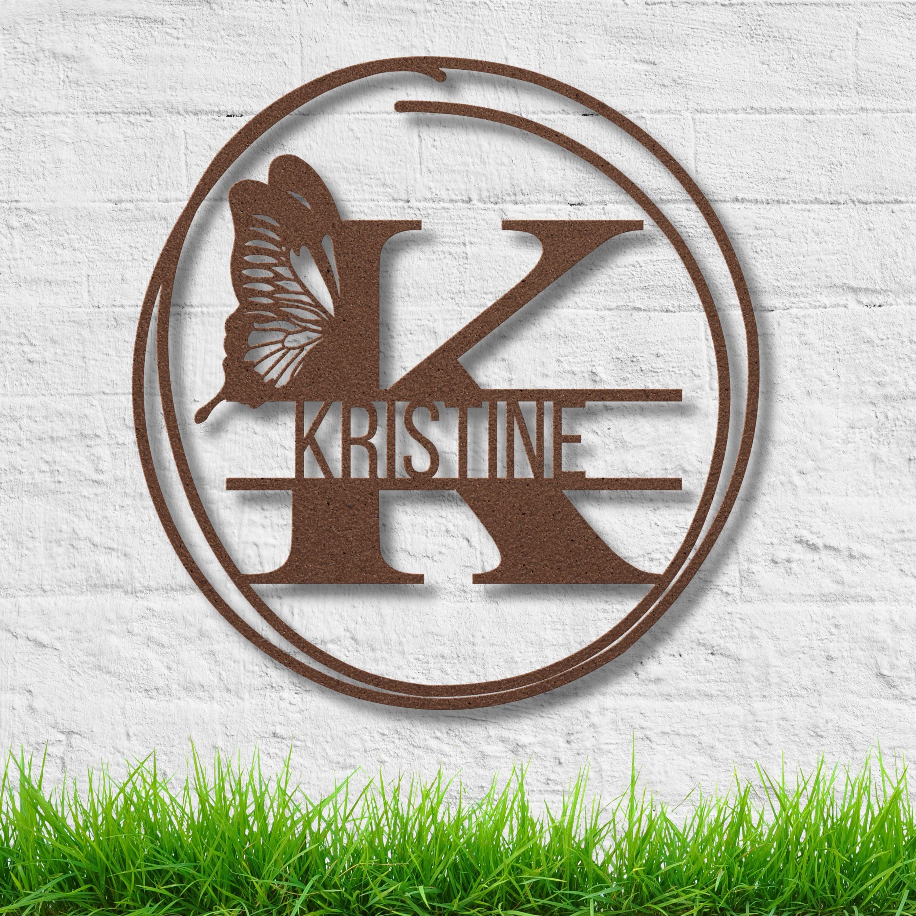 Personalized Butterfly Sign - Custom Name Wall Art | Split Letter Decor Gift