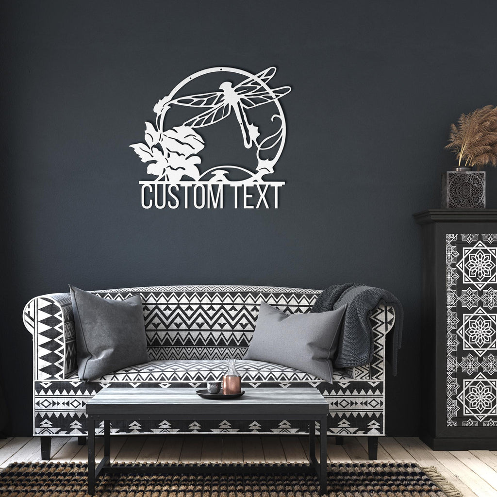 Custom Dragonfly Wall Art - Personalized Metal Garden Decor | Unique Patio Gift