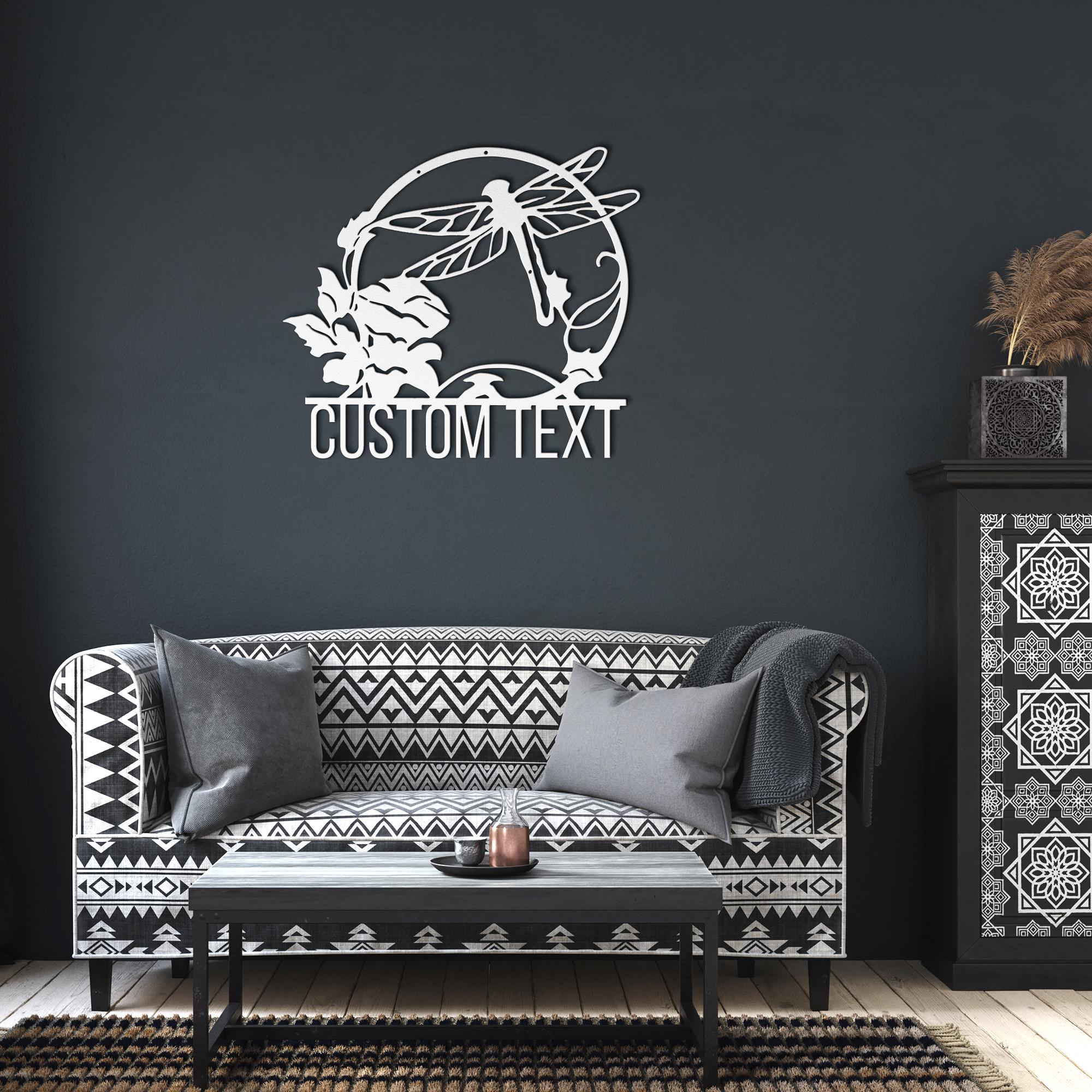 Custom Dragonfly Wall Art - Personalized Metal Garden Decor | Unique Patio Gift