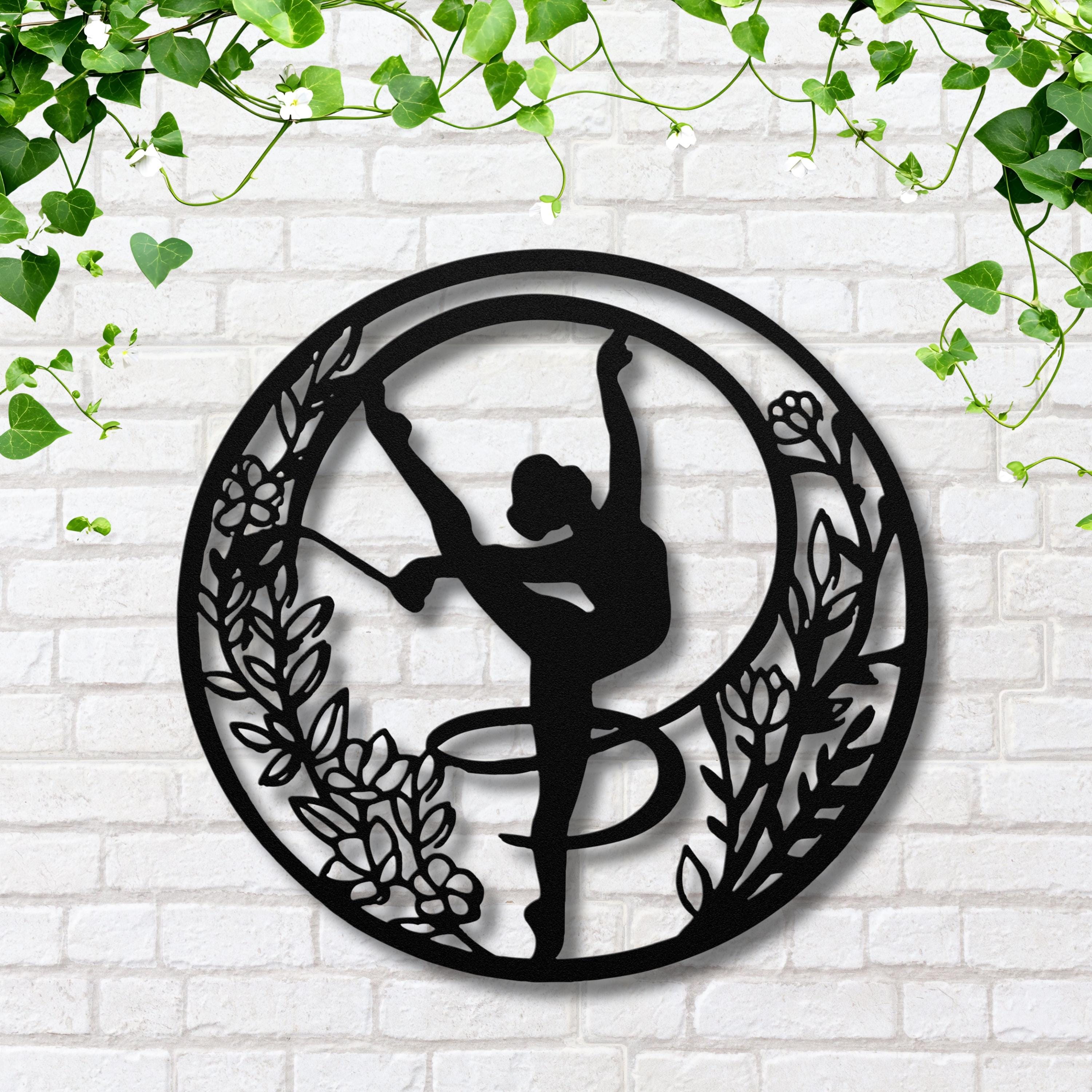 Rhythmic Gymnastics Wall Art - Dancer Silhouette Sign | Custom Metal Decoration