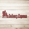 Motorcycle Delivery Metal Business Logo Sign – Custom Commercial Decor