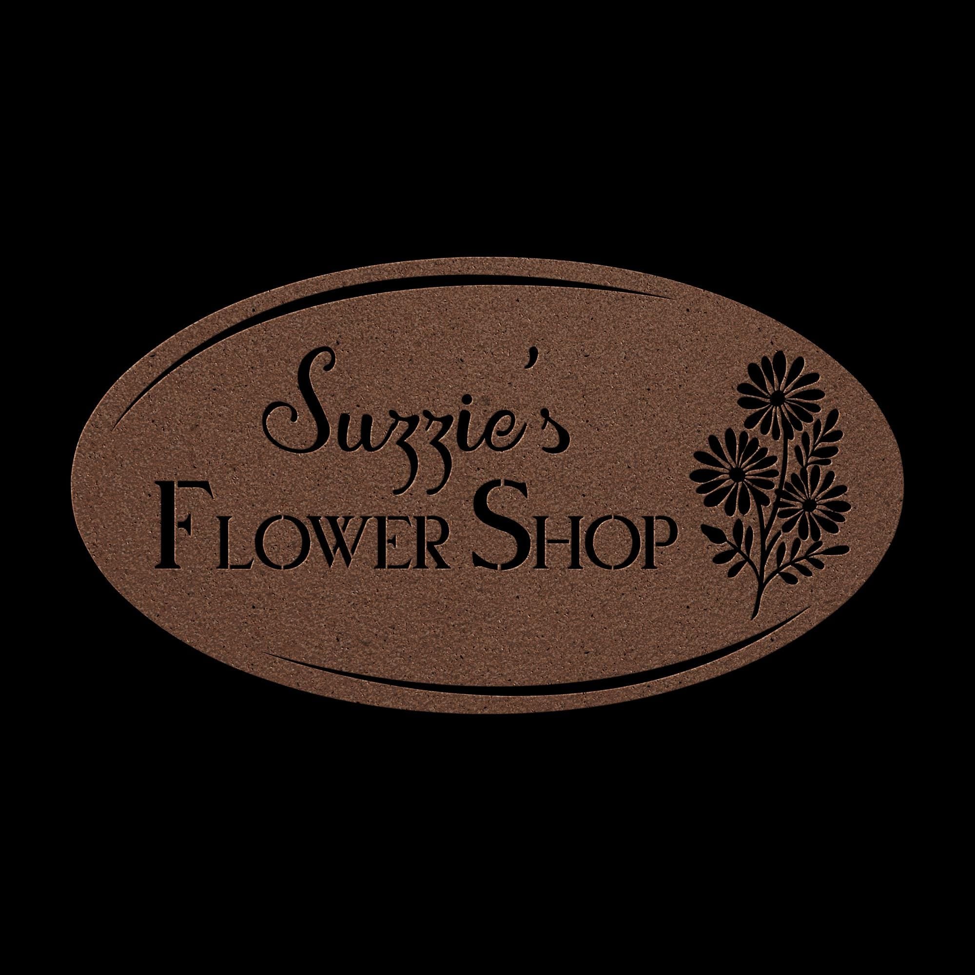 Custom Flower Shop Metal Sign: Personalized Oval Steel Decor