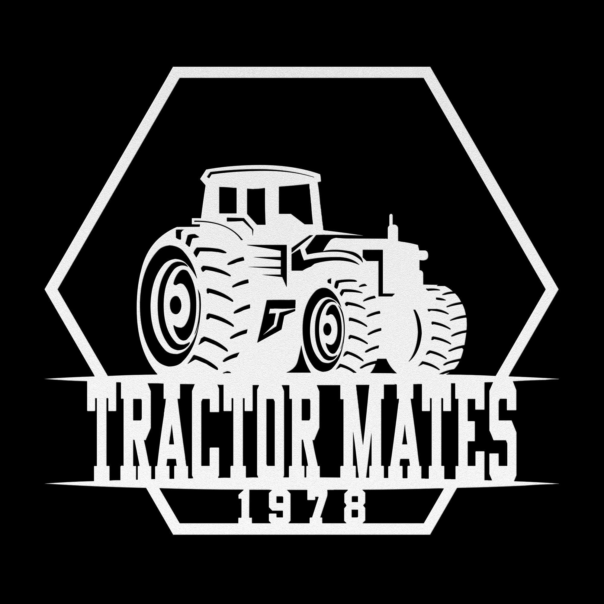 Custom Tractor Metal Farm Sign: Personalized Farmhouse Decor