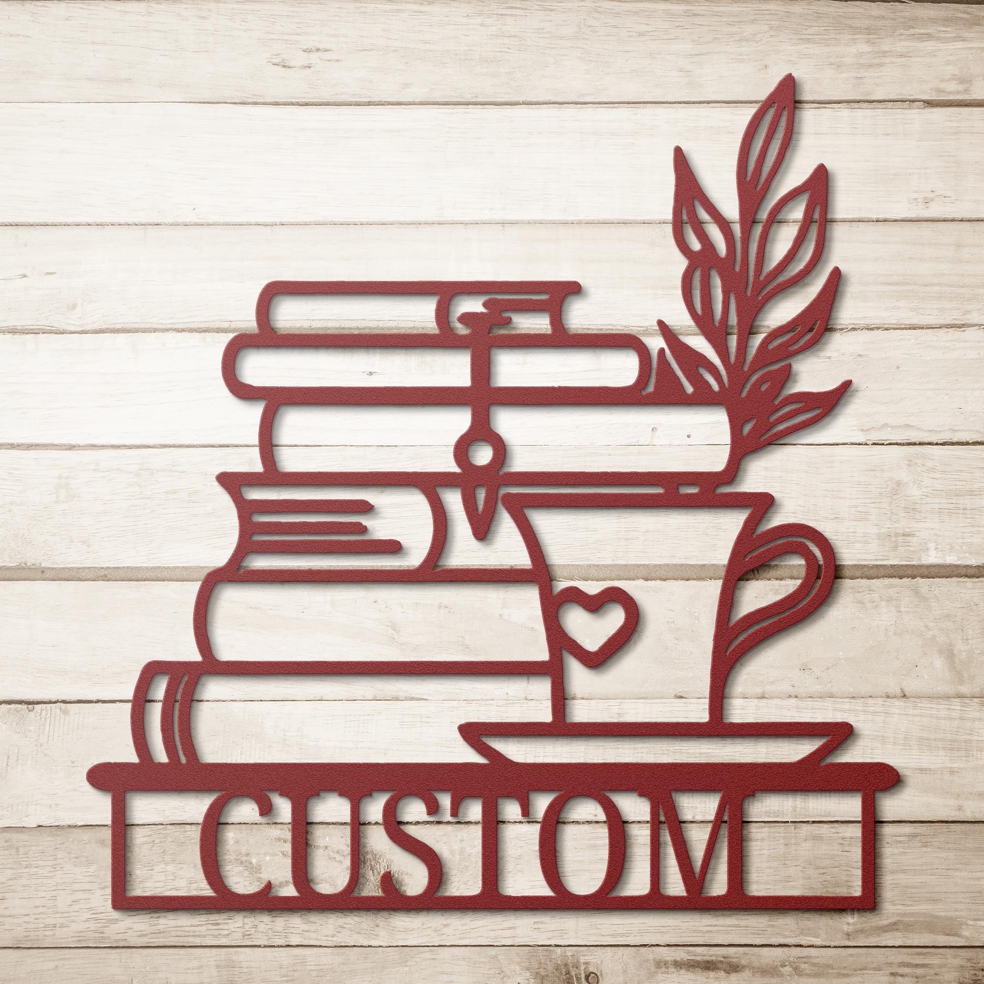 Custom Book Metal Sign - Personalized Reading Nook Decor | Book Lover Gift