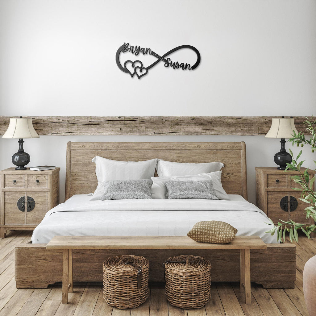 Personalized Infinity Sign - Custom Wedding Decor | Anniversary Gift Idea Metal Wall Art