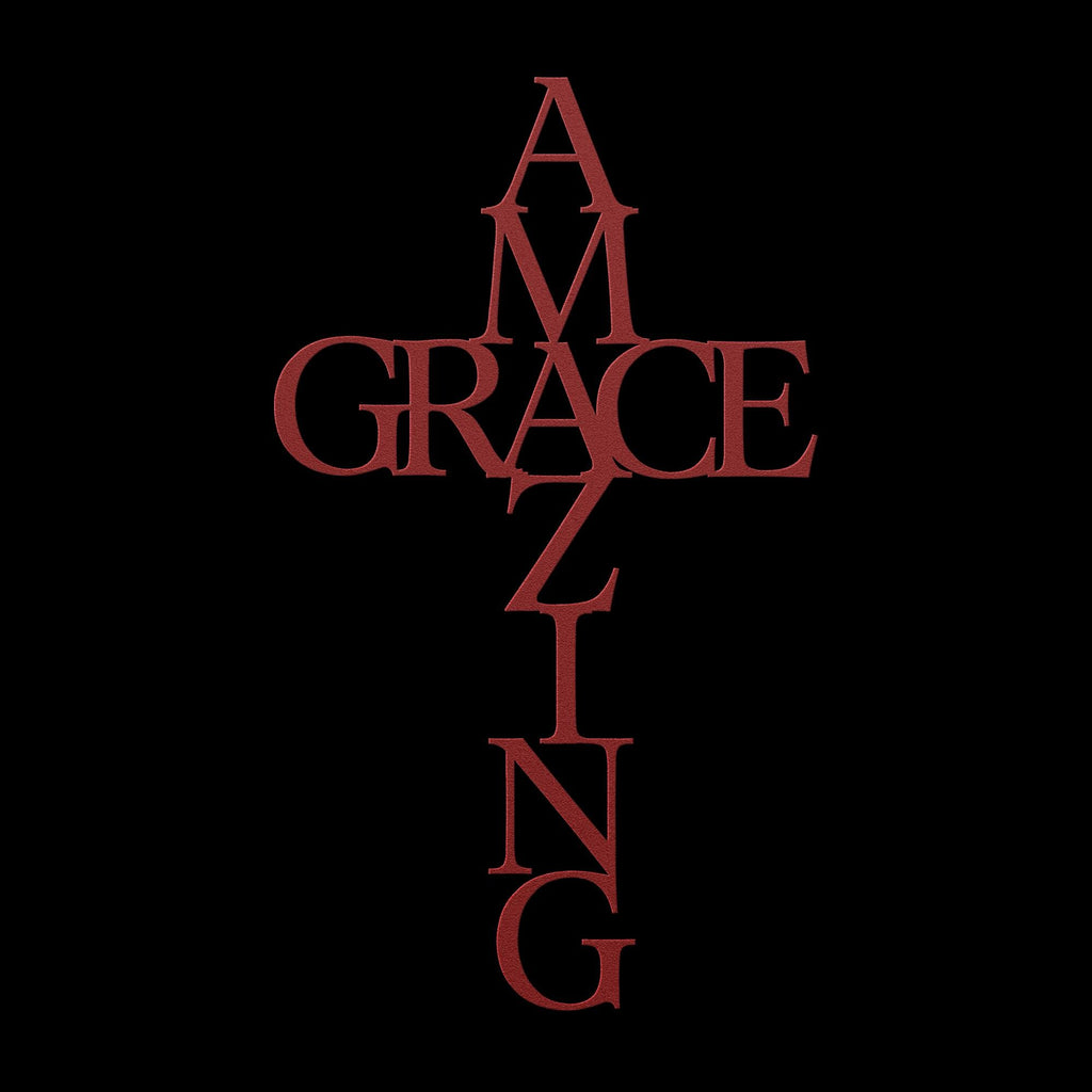 Grace Cross, Christian Metal Wall Art, Faith Based Home Decor