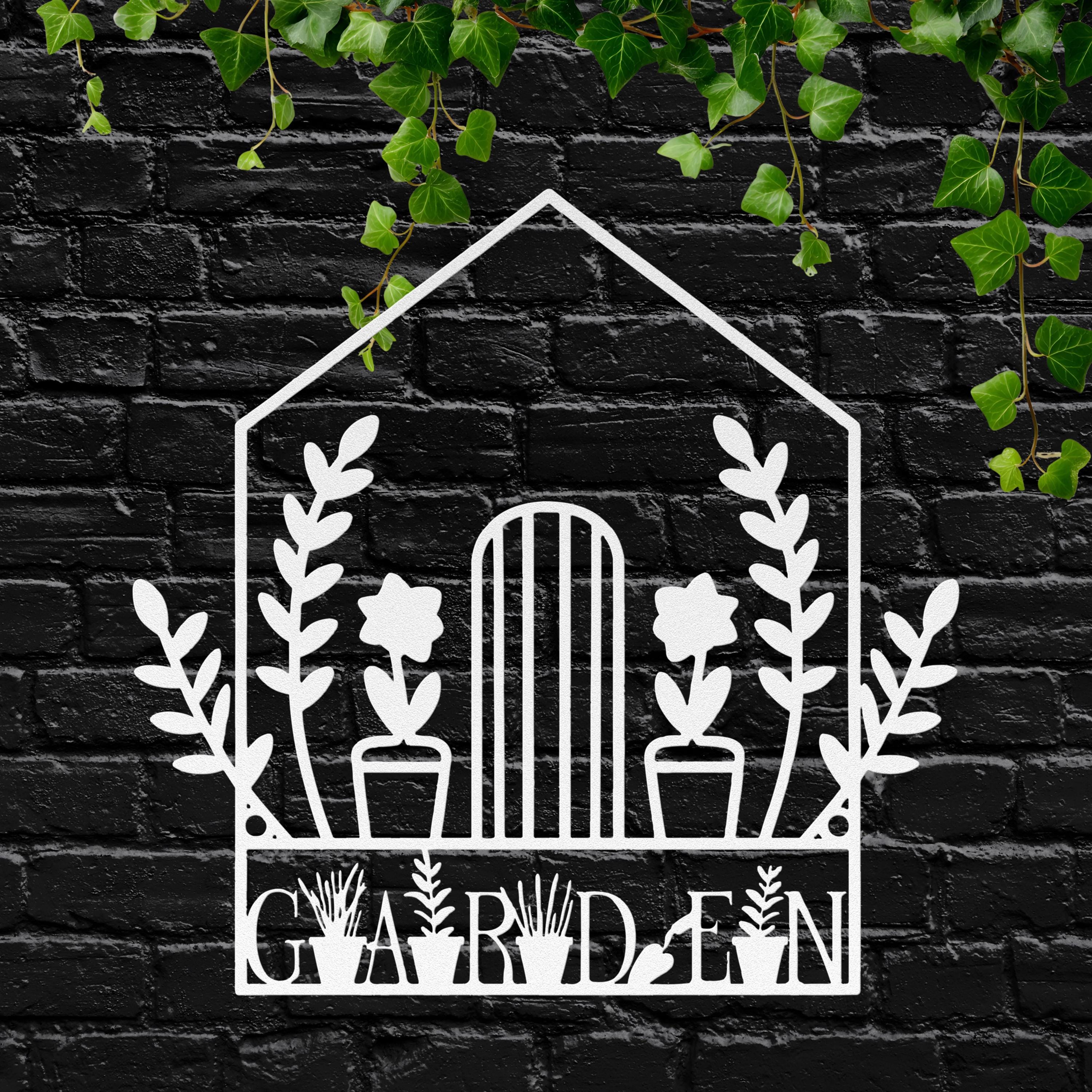 Garden Metal Sign, Greenhouse Wall Art, Botanical Decor, Plant Lover Gift, Outdoor Art, Potting Shed
