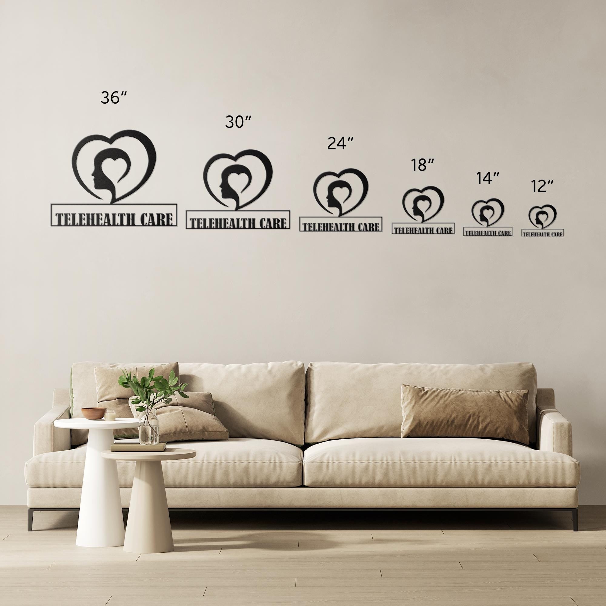 Custom Healthcare Metal Sign: Heart Logo, Clinic Decor