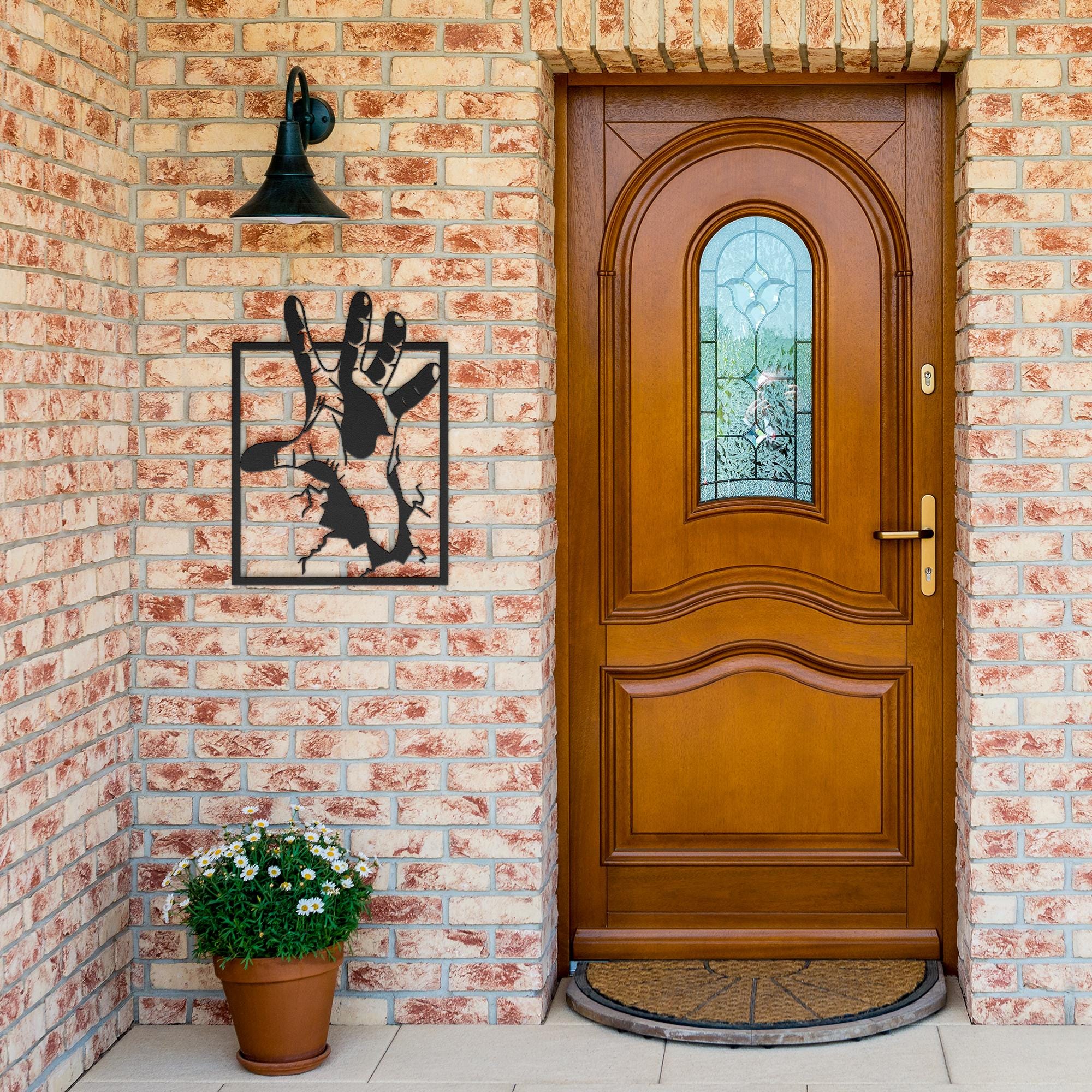 Abstract Hand Metal Wall Art, 3D Emerging Hand Sculpture