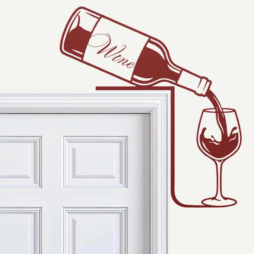 Metal Wine Sign - Unique Bar Decor Idea | Kitchen Door Sign & Wine Lover Gift