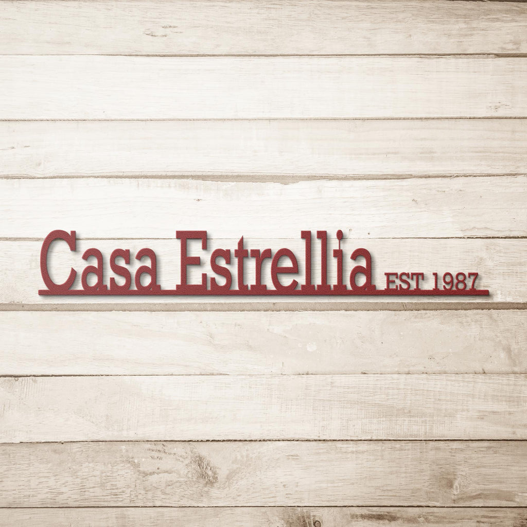 Custom Metal Name Sign: Personalized 18-Gauge Steel Wall Art