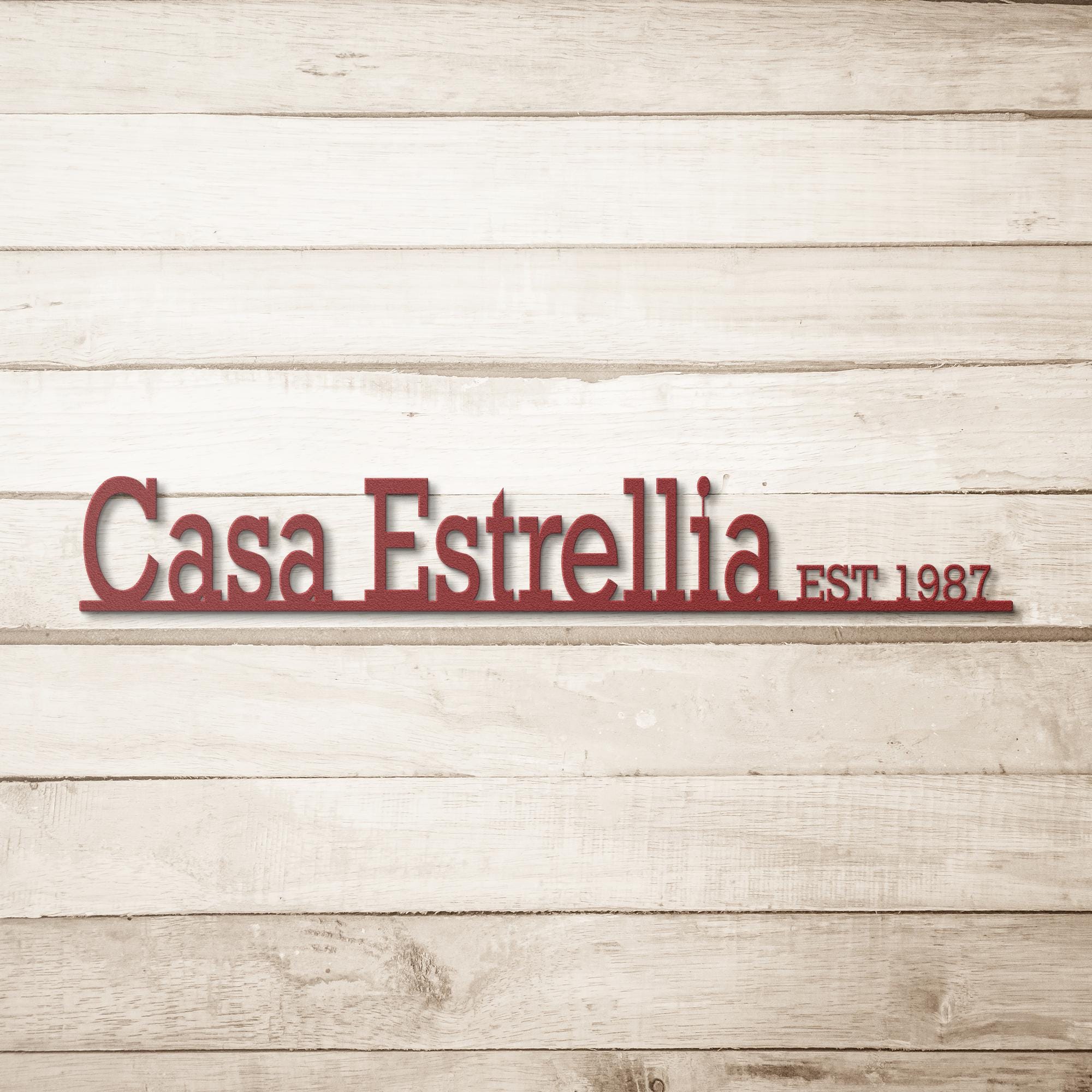 Custom Metal Name Sign: Personalized 18-Gauge Steel Wall Art