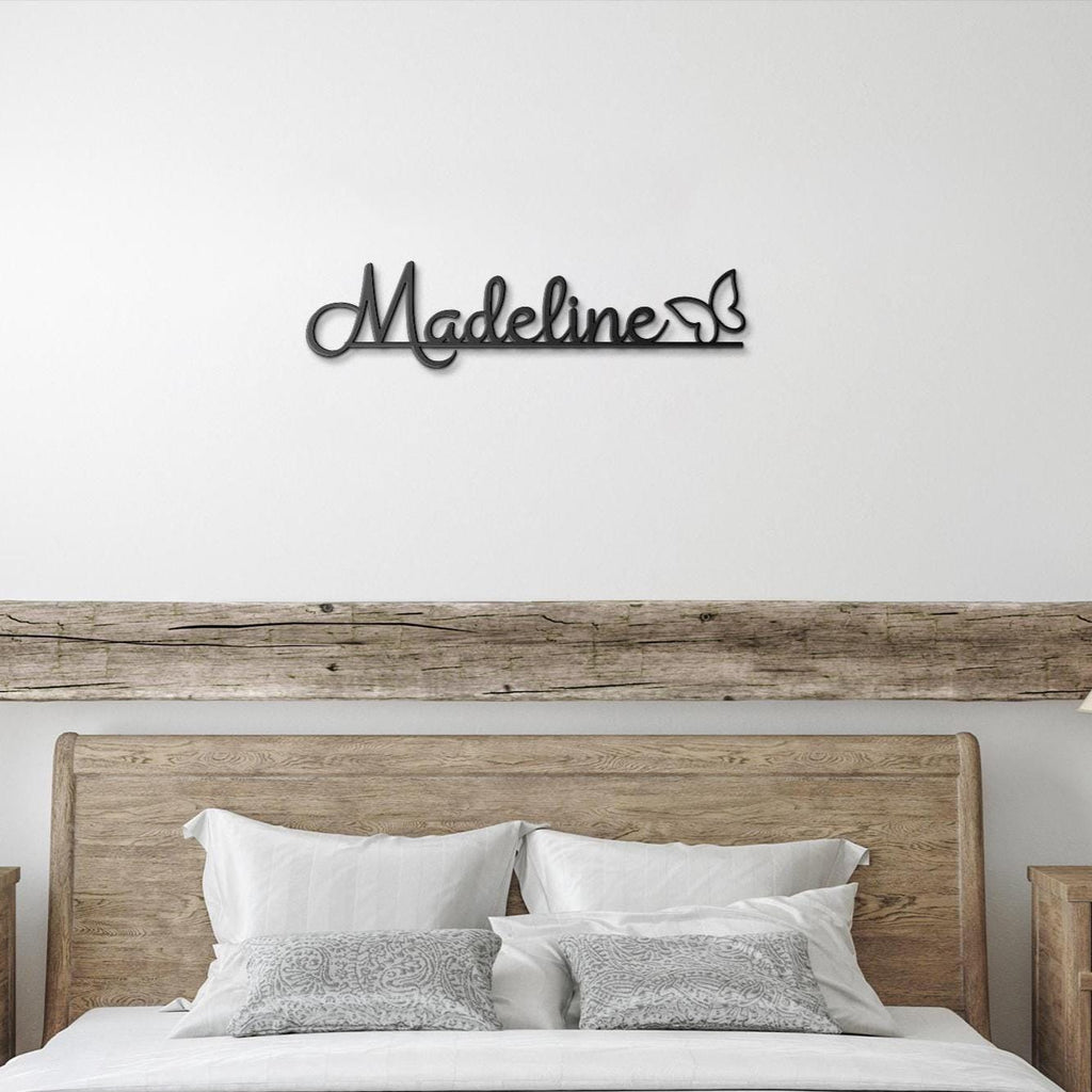 Personalized Metal Name Sign: Custom Script Wall Decor