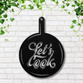 Lets Cook Metal Kitchen Sign, Frying Pan Wall Art, Culinary Gift For Chef