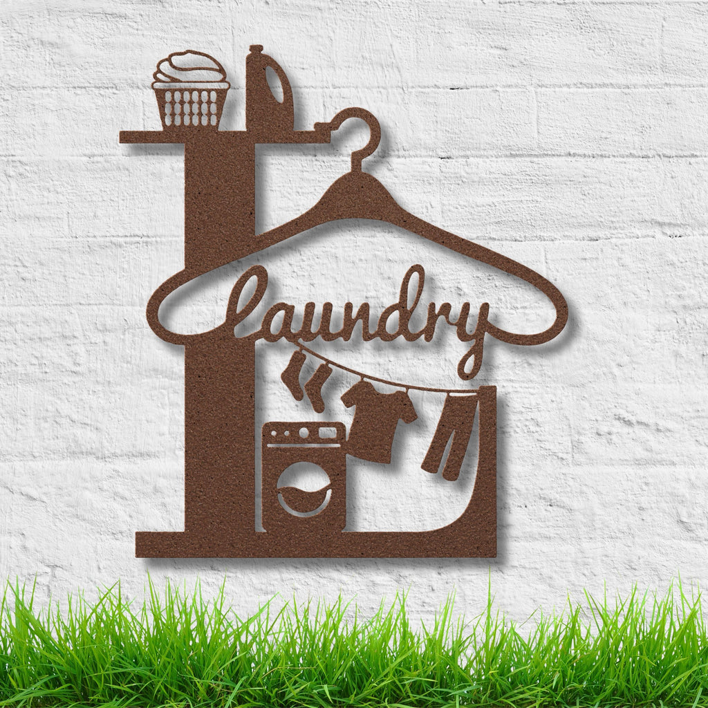 Laundry Room Metal Sign, Custom Utility Decor, Farmhouse Laundry Wall Art, Washing Room Gift