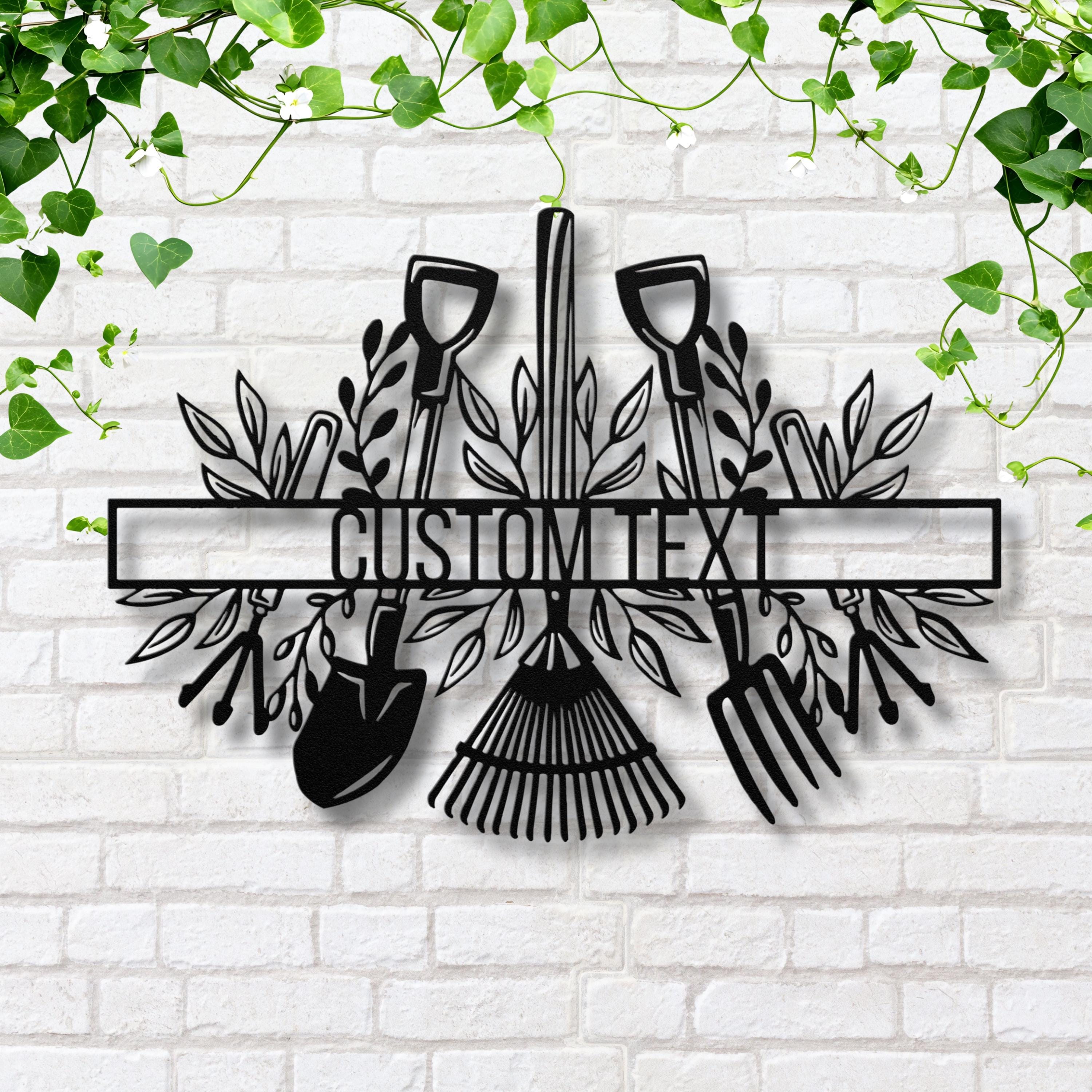 Personalized Garden Sign - Custom Metal Art | Durable Steel Welcome Porch Plaque