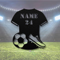 Personalized Soccer Jersey Metal Sign, Custom Name Number Art