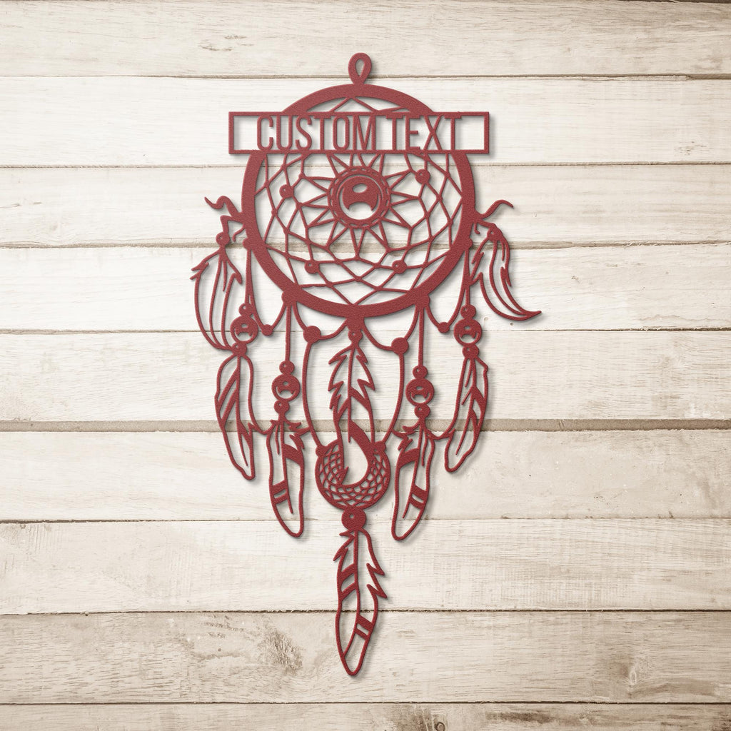Personalized Dream Catcher Metal Wall Art, Boho Bedroom Decor