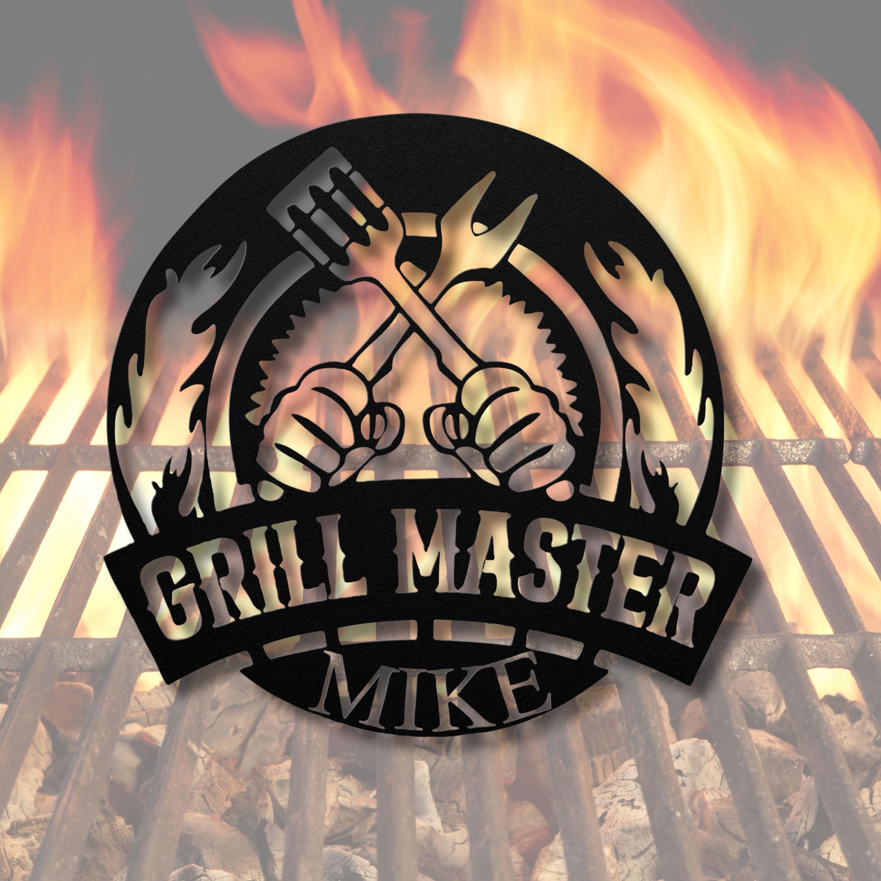 Personalized Grill Sign - Custom BBQ Pit Master Gift | Outdoor Kitchen Decor