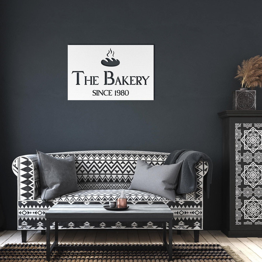 Custom Metal Bakery Logo Sign: Bread Design Business Decor