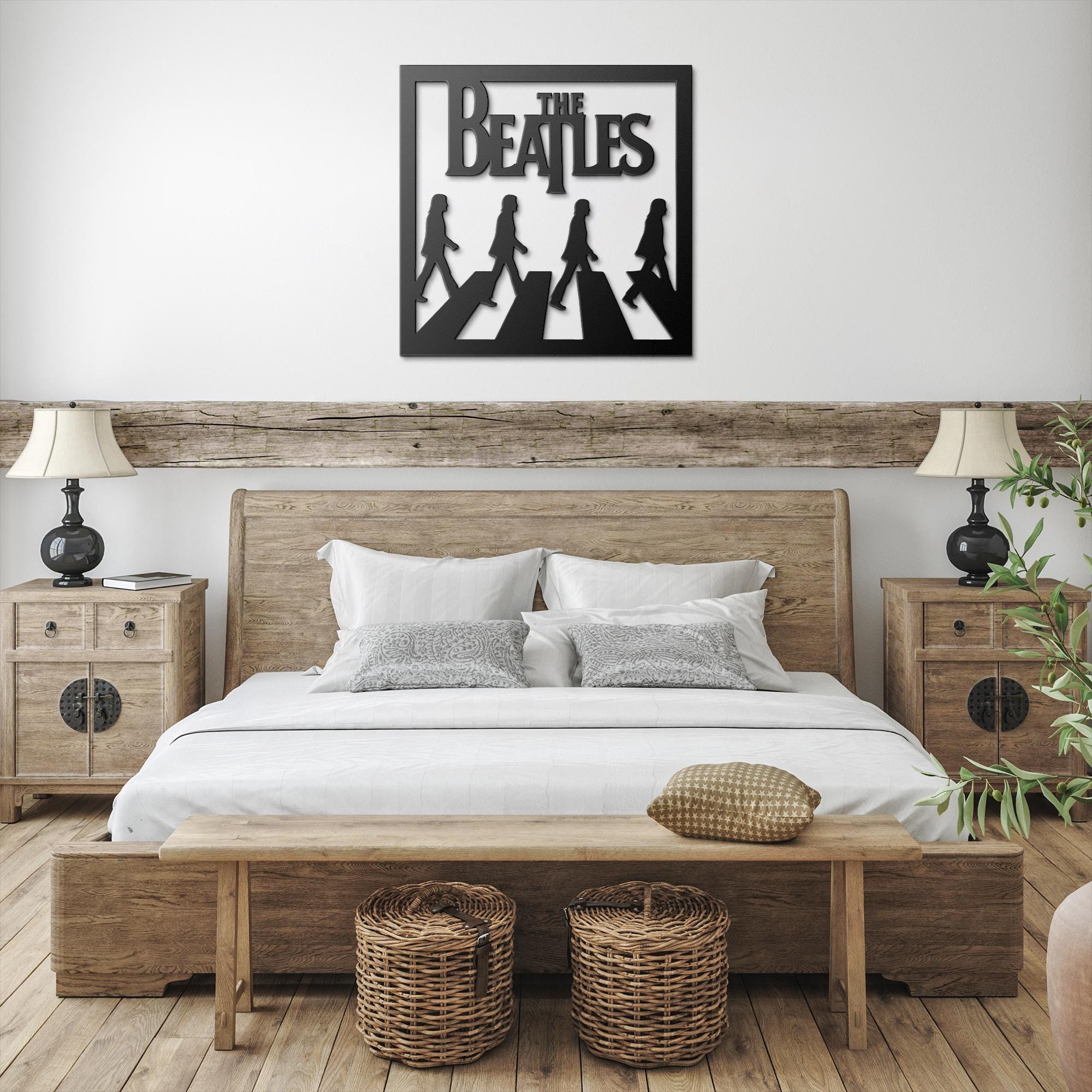 Beatles Abbey Road Art - Die Cut Silhouette Metal Wall Art for Music Room