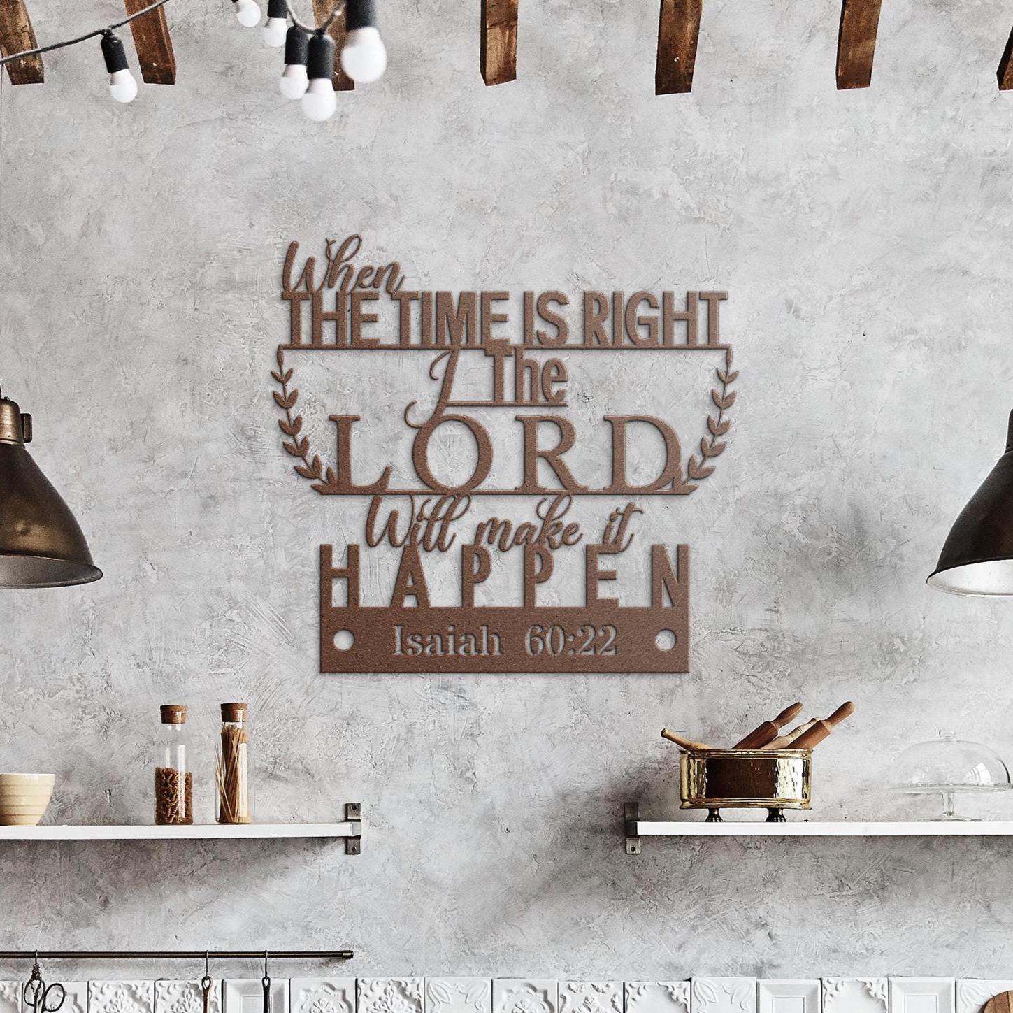 Isaiah 60:22 Metal Bible Verse Sign - Christian Home Decor
