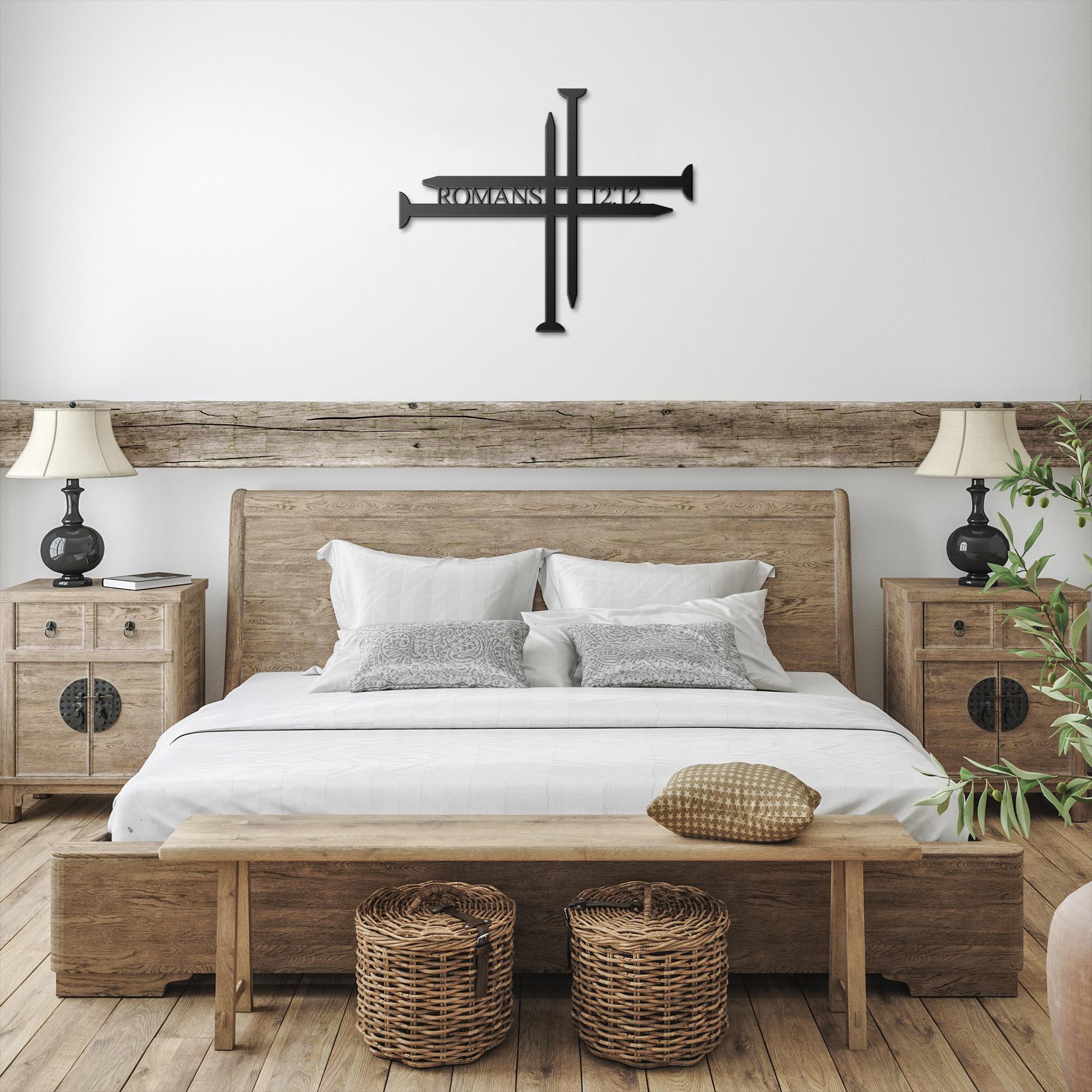 Christian Metal Wall Art – Romans 12:12 Bible Verse Sign