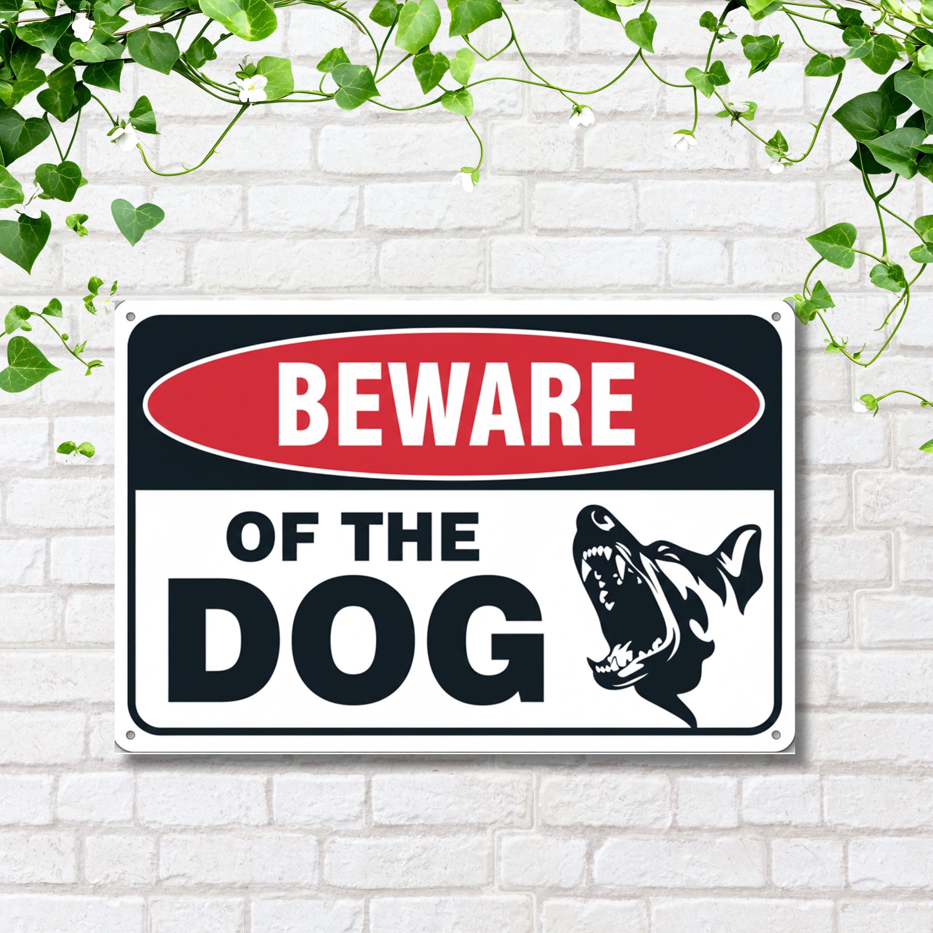 Beware of the Dog Metal Sign, K9 Warning Wall Art, Pet Owner Gift, Security Sign