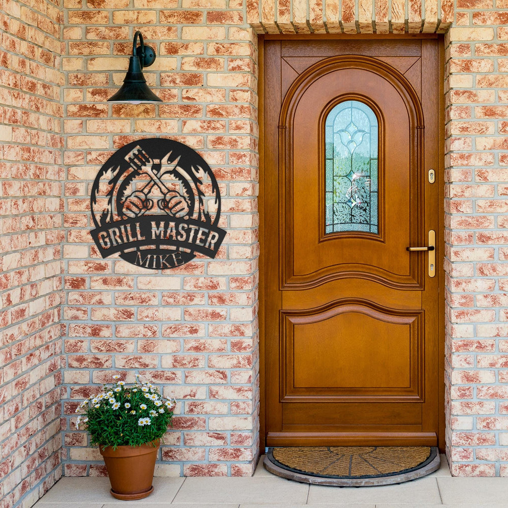 Personalized Grill Sign - Custom BBQ Pit Master Gift | Outdoor Kitchen Decor