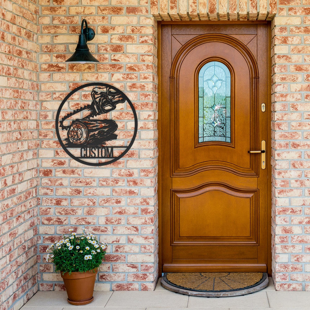 Custom Logger Metal Sign, Chainsaw Wall Art, Cabin Decor