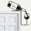 Metal Wine Sign - Unique Bar Decor Idea | Kitchen Door Sign & Wine Lover Gift