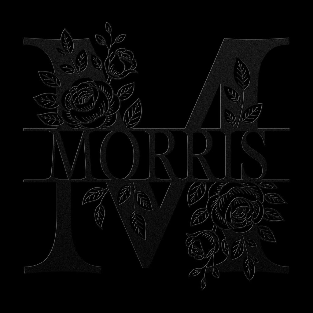 Floral Family Name Sign: Custom Metal Wall Art