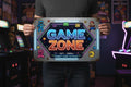 Retro Arcade Sign - Neon Metal Sign for Arcade Room Decor | Vintage Gamer Gift