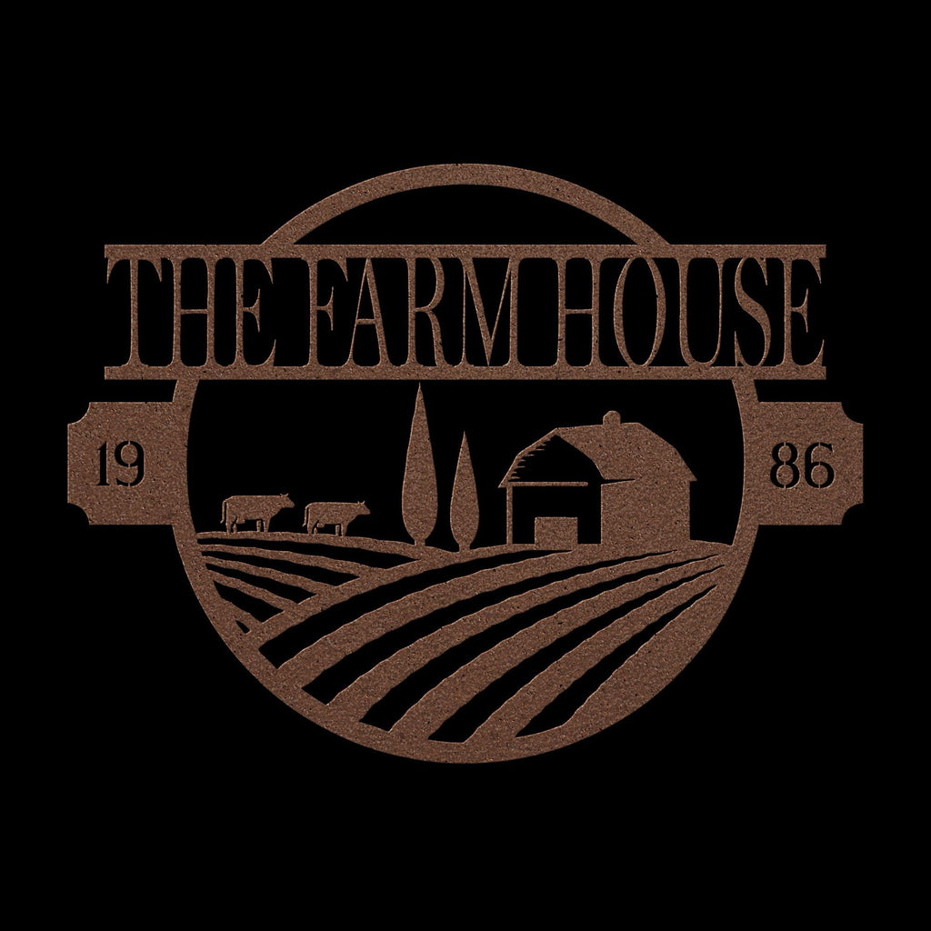 Custom Metal Farm Sign: Cattle & Barn Wall Art Decor