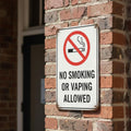 No Smoking Sign - Durable Metal Warning Plaque | Smoke Free Zone Business Signage