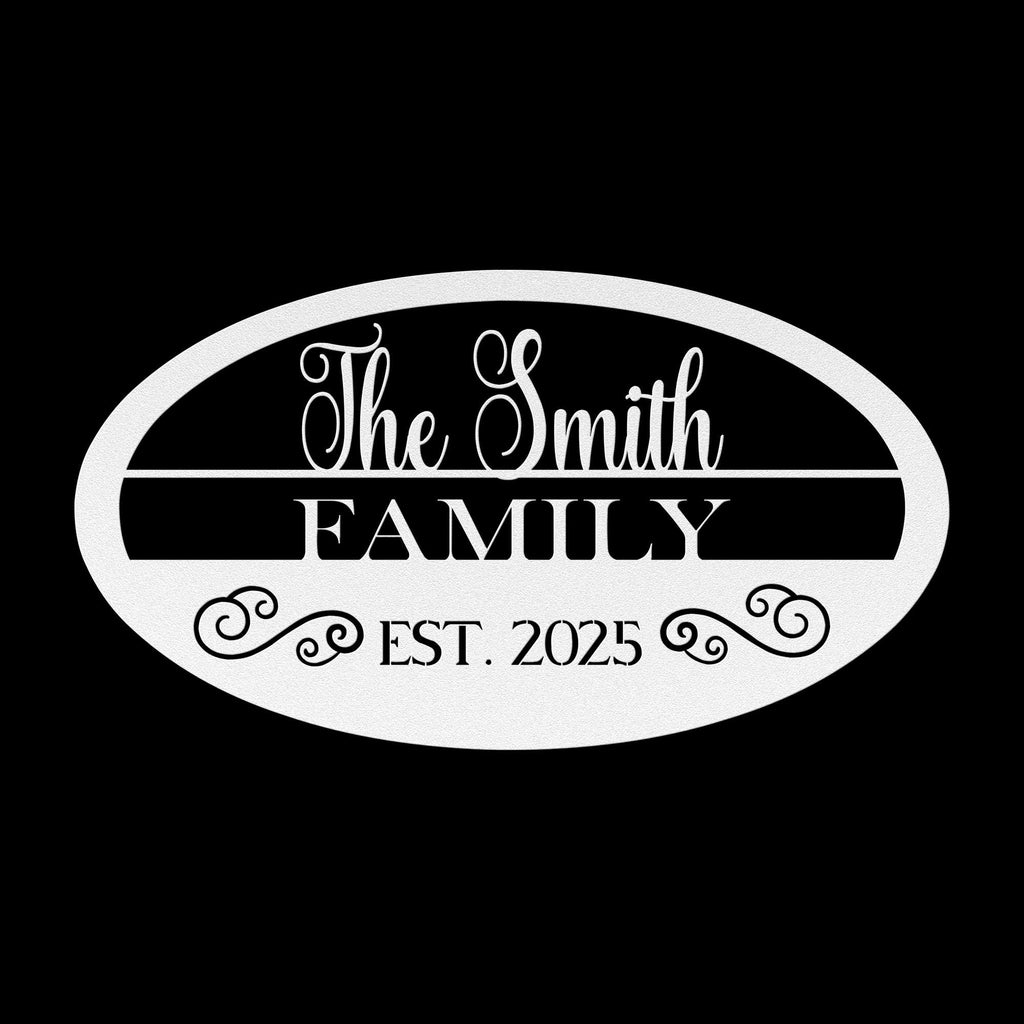 Personalized Family Name Metal Sign - Housewarming Gift