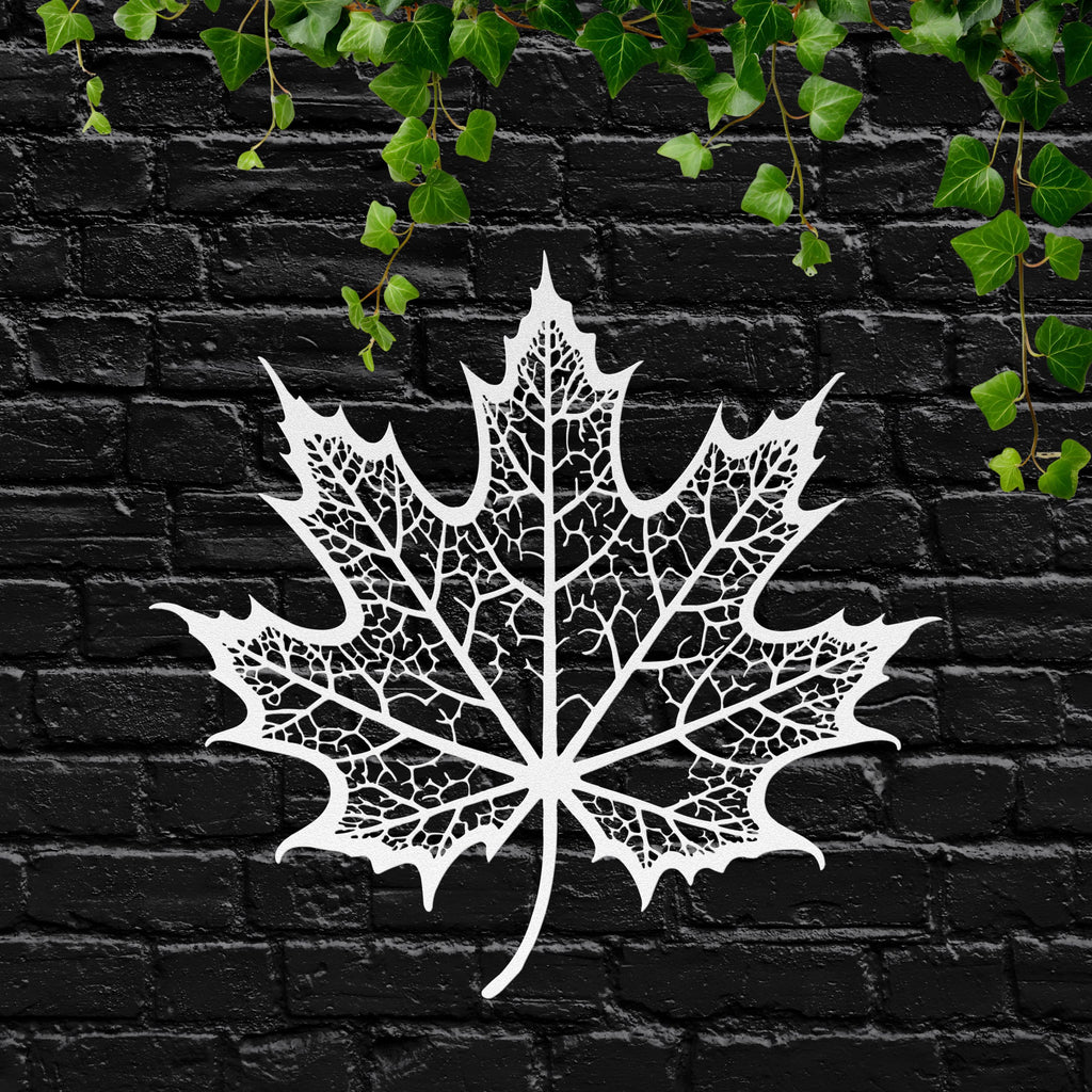 Metal Maple Leaf Art – Laser Cut Metal Wall Decor | Durable Steel Sign