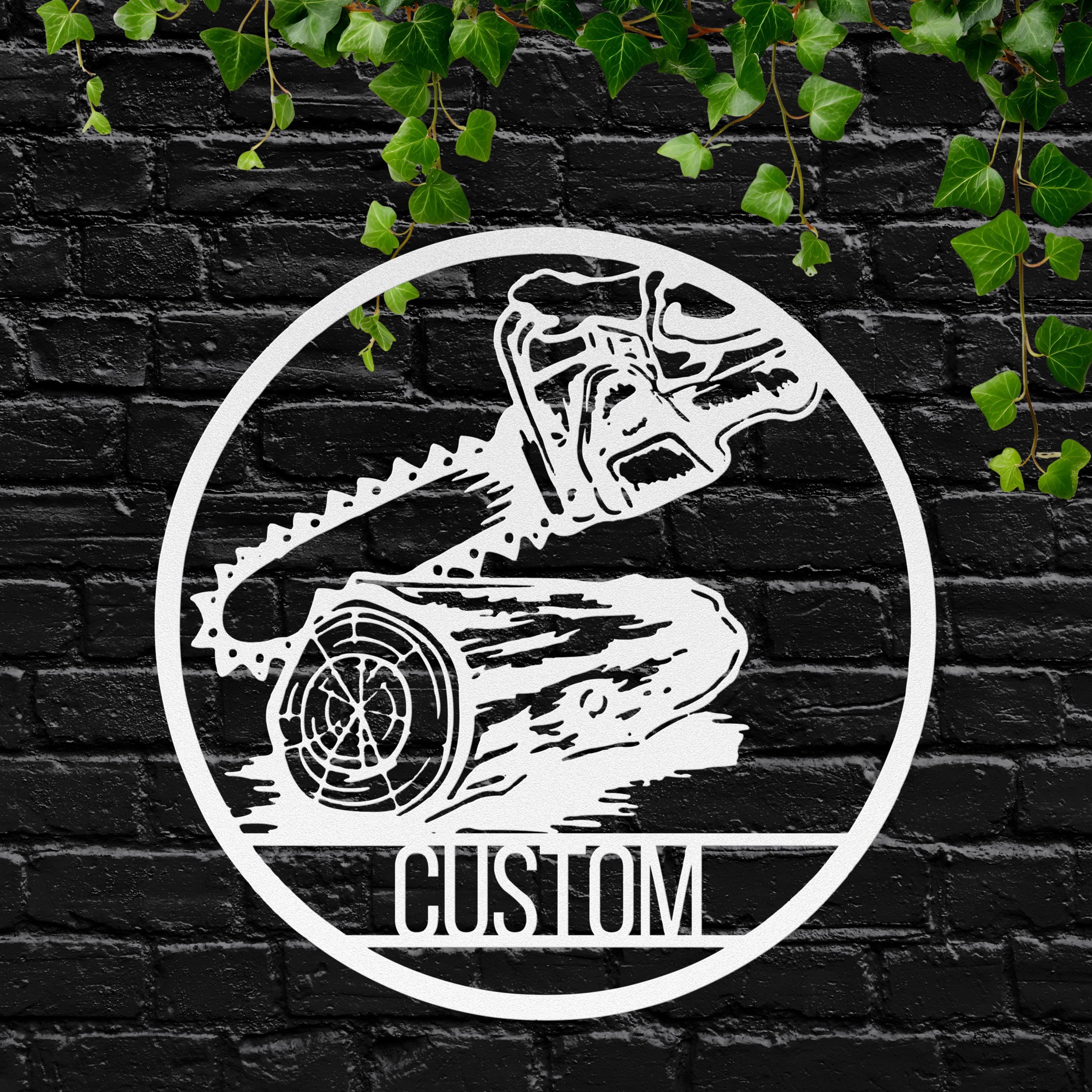 Custom Logger Metal Sign, Chainsaw Wall Art, Cabin Decor