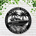 Personalized Yacht Sign - Custom Boat Art | Durable Steel Outdoor Metal Wall Decor